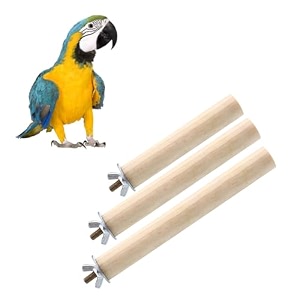sage square natural wooden bird perch set - 4 8 amp 10 inches  ideal for exercise play training enhance cages amp prevent foot problems  suitable for finches parrot budgies cockatiel pack of 3