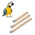 Sage Square Natural Wooden Bird Perch Set - 4, 8 & 10 inches | Ideal for Exercise, Play, Training, Enhance Cages & Prevent Foot Problems | Suitable for Finches, Parrot, Budgies, Cockatiel| Pack of 3