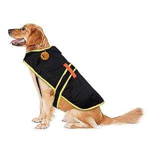 sage square premium dog winter ultra warm coat thicker fleece dog hoodie vest for cold weather black small - 10 inch