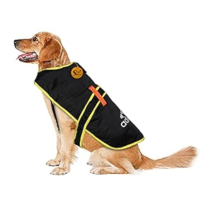 sage square premium print warm dog coat - stay cozy and on-trend during chilly seasons double layered dog vest coat black small-medium - 14 inches