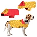 Sage Square Reversible Polka Dot Dog Winter Coat – Weatherproof Pet Jacket, Insulated, Adjustable, Soft &amp; Snug for Warm &amp; Cozy Comfort for Indoor &amp; Outdoor (Polka Yellow, M - 16 Inch)