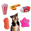 Sage Square Premium Squeaky Toy Set of 5 for Dogs - Durable, Chewable, Rubber Toys, Multiple Fun Shapes & Colors for Interactive Play, Teething Relief, Keeps Entertained, Happy (Combo No. 3)