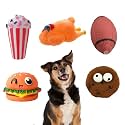 Sage Square Premium Squeaky Toy Set of 5 for Dogs - Durable, Chewable, Rubber Toys, Multiple Fun Shapes & Colors for Interactive Play, Teething Relief, Keeps Entertained, Happy (Combo No. 2)