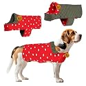 Sage Square Reversible Polka Dot Dog Winter Coat – Weatherproof Pet Jacket, Insulated, Adjustable, Soft &amp; Snug for Warm &amp; Cozy Comfort for Indoor &amp; Outdoor Use (Polka Red, XL - 20 Inch)