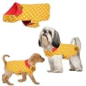 Sage Square Reversible Polka Dot Dog Winter Coat – Weatherproof Pet Jacket, Insulated, Adjustable, Soft &amp; Snug for Warm &amp; Cozy Comfort for Indoor &amp; Outdoor (Polka Yellow, XS - 12 Inch)