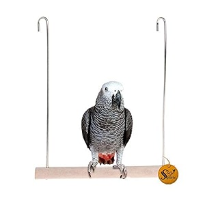 sage square swing perch wire 6x8 - the ultimate wooden swing toy for budgies canaries parakeets lovebirds ampcockatielsgive your bird the perfect training aid and playground engage your bird39s