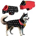 Sage Square Dog Print Reversible Winter Coat – Insulated Jacket with Adjustable Strap, Soft Lining, Stylish Polka Dot Design, Warm, Lightweight, Perfect For Winter Adventures. (Printed, 4XL - 26 Inch)