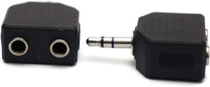 sage  tv-out cable 35mm male to 2x 35 mm aux stereo female jack connector converter 2pc
