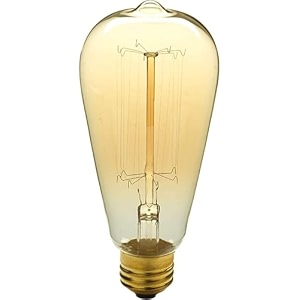 sah e27 base 4watt filament light bulb  warm white yellowish colour  dimmable  industrial  edison tungsten squirrel cage bulb  370 lumens incandescent bulb pack of 1