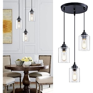 sah hanging lights for living roompendant lights for ceilinghanging lamps for home decorationceiling light for living room with glass shade with bulb clear glass cluster