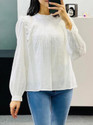 Sahajanand etp Casual Self Design Women White