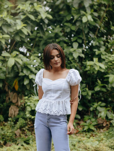 Sahajanand etp Casual Solid Women White Top