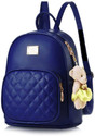 SAHAL Small 10 L Backpack PU LEATHER BACKPACK,SCHOOL BACKPACK,TRAVEL BACKPACK (Blue)
