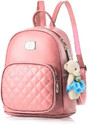 SAHAL Small 10 L Backpack PU LEATHER BACKPACK,SCHOOL BACKPACK,TRAVEL BACKPACK (Pink)