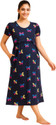 sahana Women Maternity/Nursing Nighty (Dark Blue)