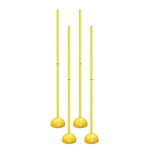 indooroutdoor turf training poles with dome base and poles connector orange amp yellow
