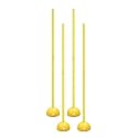 Indoor/Outdoor Turf Training Poles with Dome Base and Poles Connector (Orange & Yellow)