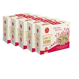 sahu gajak bhandar revri 1750g pack of 5 boxes each 350g