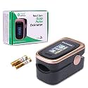 Sahyog Wellness Fingertip advanced OLED Type Pulse Oximeter measures Oxygen Saturation, Pulse Rate (SpO2), Perfusion Index &amp; Respiratory Rate with Battery (Black)
