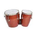 SAI MUSICAL Bango Wooden Drum Set for Kids and Adults (Brown)