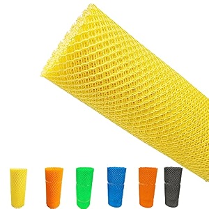 sai praseeda 33 feet height x 80 feet length uv stabilized pvc tree guard net_fencing net_fencing mesh_anti bird net_ivory color sp40