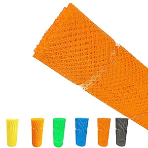 sai praseeda 33 feet height x 20 feet length uv stabilized pvc tree guard net_fencing net_fencing mesh_anti bird net_orange color sp44