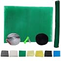 SAI PRASEEDA 48 X 120 Inches_4 x 10 Feet_Unstitched_200 GSM_Fiber Glass Mosquito Net for Windows_Green Color_with Regualr Loop Tape and Self Adhesive Hook Tape and Cutter SPE127