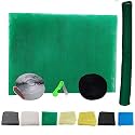 SAI PRASEEDA 48 X 48 Inches_4 x 4 Feet_Unstitched_200 GSM_Fiber Glass Mosquito Net for Windows_Green Color_with Regualr Loop Tape and Self Adhesive Hook Tape and Cutter SPE85