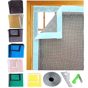sai praseeda 48 x 60 inches_4 x 5 feet_stitched_ready to install_200 gsm_fiber glass mosquito net for windows_white color_with self adhesive hook tape and cutter spe48