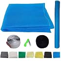 SAI PRASEEDA 48 X 84 Inches_4 x 7 Feet_Unstitched_200 GSM_Fiber Glass Mosquito Net for Windows_Blue Color_with Regualr Loop Tape and Self Adhesive Hook Tape and Cutter SPE105