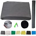 SAI PRASEEDA 60 X 84 Inches_5 x 7 Feet_Unstitched_200 GSM_Fiber Glass Mosquito Net for Windows_Grey Color_with Regualr Loop Tape and Self Adhesive Hook Tape and Cutter SPE138