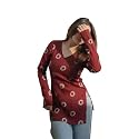 SAICHA Women39s Floral Print V-Neck Long Sleeve