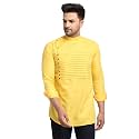 SAIFOO Men39s Rich Cotton Blind Short Kurta