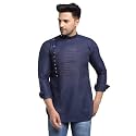SAIFOO Men39s Rich Cotton Blind Short Kurta