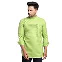 SAIFOO Men39s Rich Cotton Blind Short Kurta