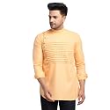SAIFOO Men39s Rich Cotton Blind Short Kurta