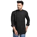 SAIFOO Men39s Rich Cotton Blind Short Kurta