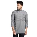 SAIFOO Men39s Rich Cotton Blind Short Kurta