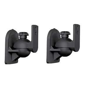 saifsmart adjustable speaker wall mount holder bookshelf speaker wall mount brackets surround sound speaker mounts capacity upto 35 kg black 1 pair