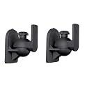 Saifsmart Adjustable Speaker Wall Mount Holder, Bookshelf Speaker Wall Mount Brackets, Surround Sound Speaker Mounts Capacity Upto 3.5 kg Black 1 Pair