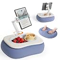 SAIJI Kindle Pillow Stand for Bed, Soft and Comfortable Tablet Holder, Blue