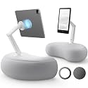 SAIJI Magnetic Tablet Pillow Stand for Bed with Ergonomic Soft Pillow(Gray)
