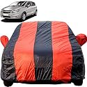 Sail UVA Dustproof Car Cover with Mirror Pockets, Red Blue Stripes, Taffeta Polyster,Triple Stitched, Compatible with Chevrolet Sail UVA Car Cover (2012 to 2014), Sail UVA Car Accessories