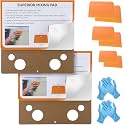 Saillong 10 Pcs Body Filler Mixing Board Kit, Mixing Pad, Scraper, Glove