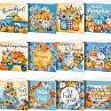 Saillong 12 Pack Blue Fall Diamond Painting Greeting Cards with Envelopes