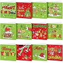 Saillong 12 Pack Christmas Diamond Painting Greeting Card Kits DIY Lime Green Christmas Diamond Art Cards with Envelopes Xmas 5D Rhinestones Painting for Adults DIY Craft Family Friend Xmas Gifts