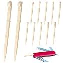 Saillong 12 Pack Toothpicks Compatible with Victorinox/Swiss Army Knives Smaller Than 3 1/2, 1.8 in Knife Toothpick Replacement for Clean Teeth, Multifunctional Army Pocket Knife Accessory (Milky)