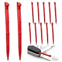Saillong 12 Pack Toothpicks Compatible with Victorinox/Swiss Army Knife 91mm 3 1/2" 2 inch Toothpick Replacement Compact Sturdy Army Pocket Knife Accessories Cleaning Teeth Opening Zip Ties (Red)