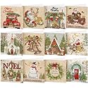 Saillong 12 Pack Vintage Neutral Christmas Diamond Painting Greeting Cards