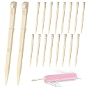 Saillong 18 Pack Toothpicks Compatible with Victorinox/Swiss Army Knives Smaller Than 3 1/2, 1.8 in Knife Toothpick Replacement for Clean Teeth, Multifunctional Army Pocket Knife Accessory (Milky)